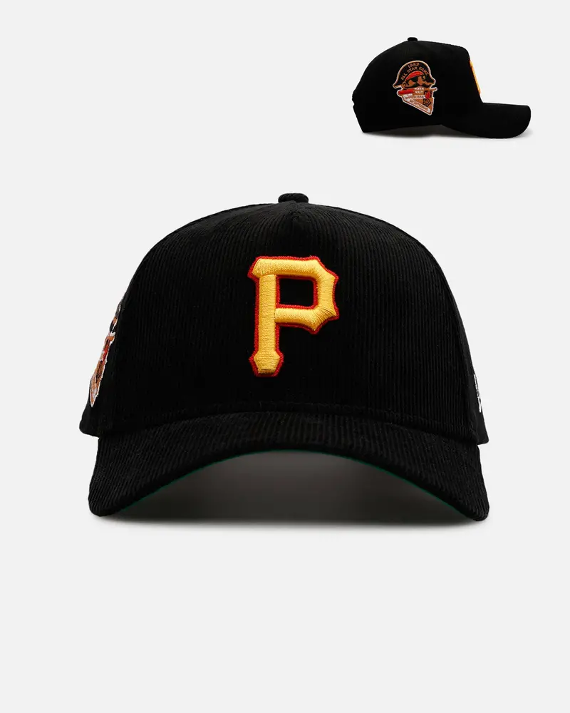 New Era Pittsburgh Pirates 'Black Cord' 9Forty A-Frame Corduroy Snapback Black 1