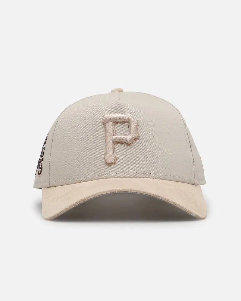 New Era Pittsburgh Pirates 'Cream Suede' 9Forty A-Frame Strapback Stone/Oatmilk 1
