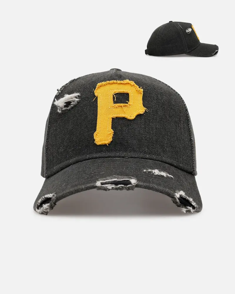 New Era Pittsburgh Pirates 'Denim 2.0' 9Forty A-Frame Strapback Black 1