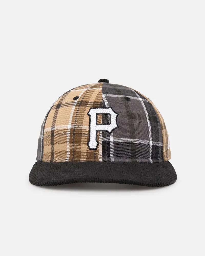 New Era Pittsburgh Pirates 'Multi Panel Plaid' 9Fifty High Crown Strapback Plaid 1