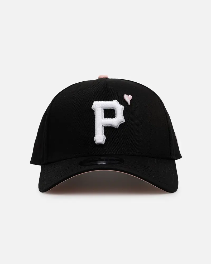 New Era Pittsburgh Pirates 'Pink Satin Hearts 2.0' 9Forty A-Frame Snapback Black/Pink 1