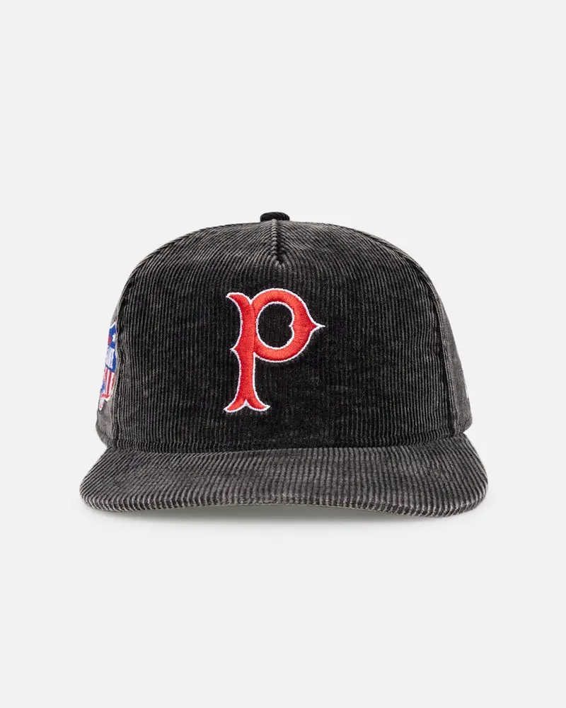 New Era Pittsburgh Pirates 'Washed Corduroy Golfer' Pre-Curved Golfer Snapback Washed Black 1