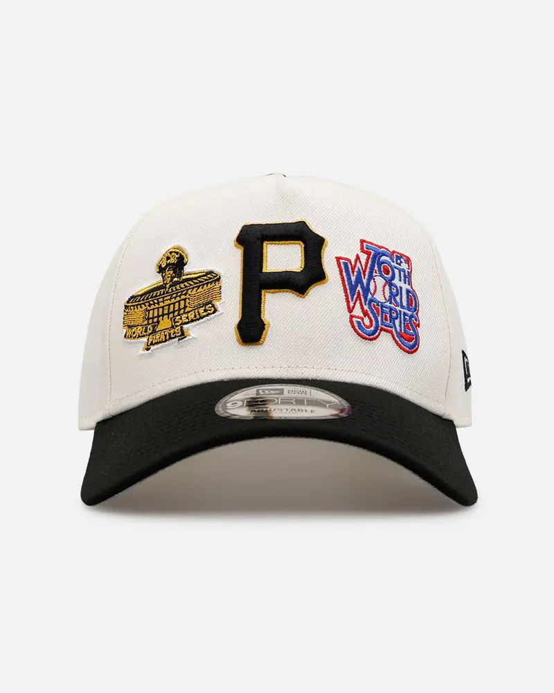 New Era Pittsburgh Pirates 'World Series Logo' 9Forty A-Frame Snapback Chrome 1
