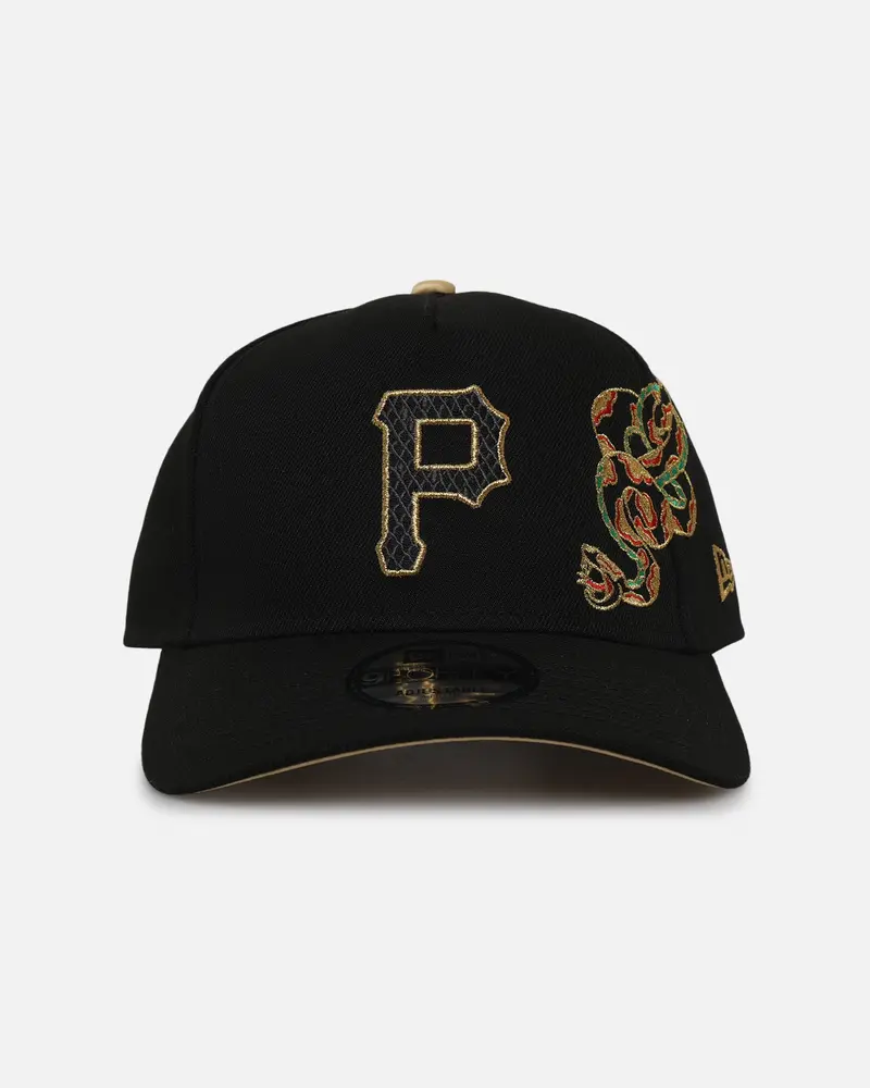 New Era Pittsburgh Pirates 'Year Of The Snake' 9Forty A-Frame Snapback Black/Gold 1