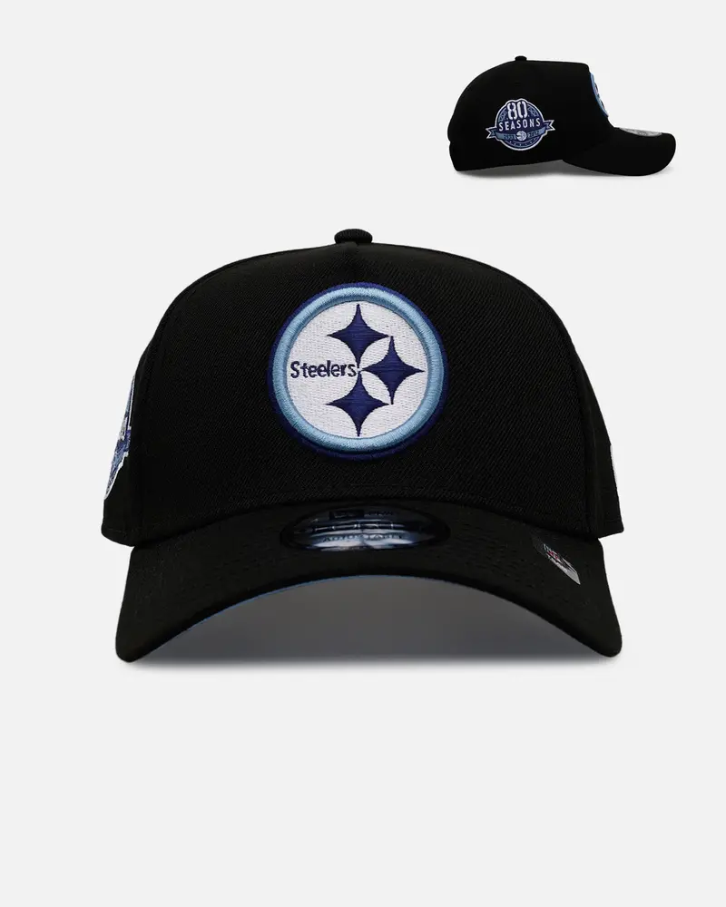 New Era Pittsburgh Steelers 'Black And Sky Blue' 9Forty A-Frame Snapback Black/Sky Blue 1