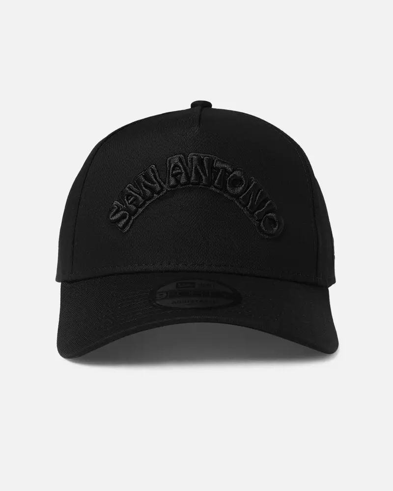 New Era San Antonio Spurs 'Nba Black On Black' 9Forty A-Frame Snapback Black 1