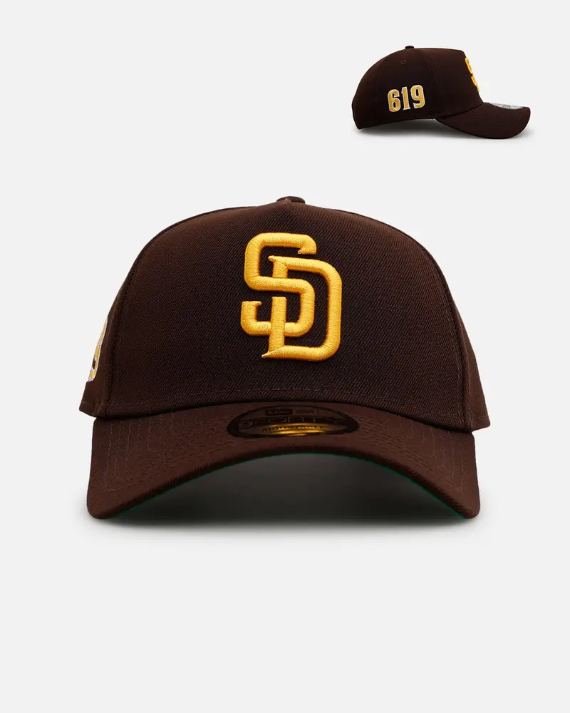 New Era San Diego Padres 'Area Codes' 9Forty A-Frame Snapback Brown 1