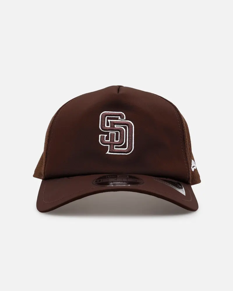 New Era San Diego Padres 'Batting Practice' 9Forty A-Frame Trucker Snapback Official Team Color 1