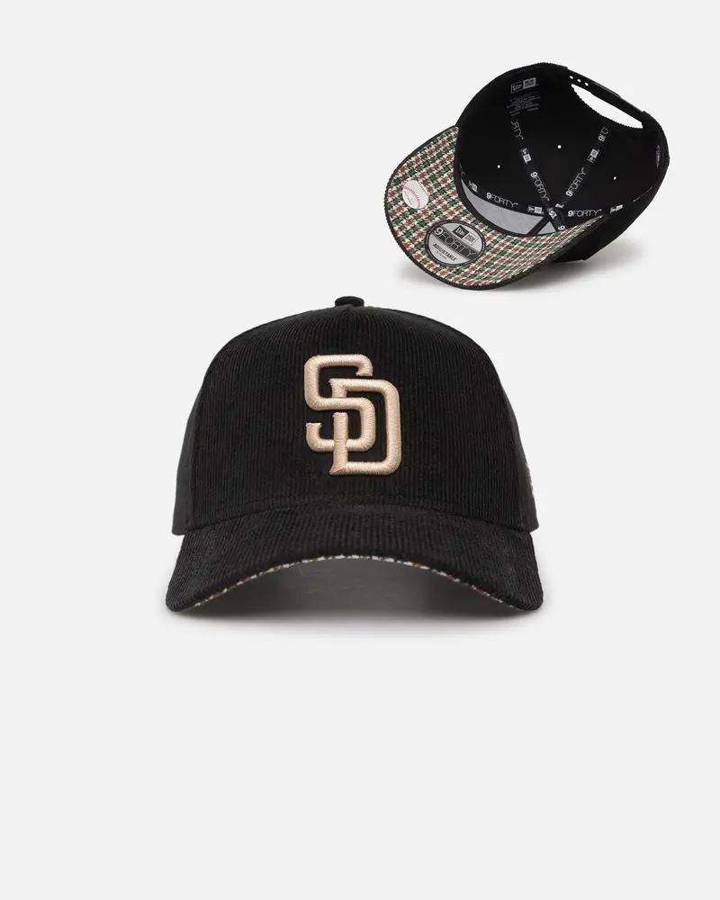 New Era San Diego Padres 'Black Cord Plaid Uv' 9Forty A-Frame Snapback Black/Plaid 1