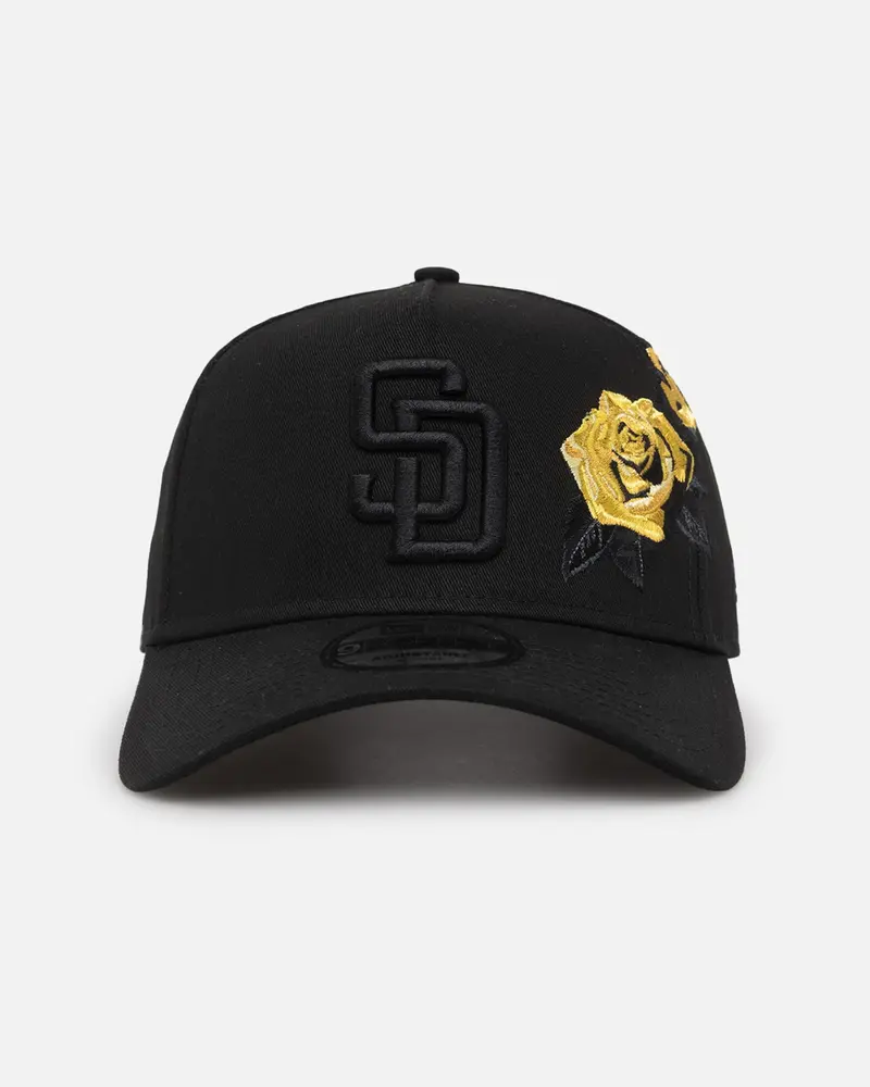 New Era San Diego Padres 'Black Tonal Gold Rose' 9Forty A-Frame Snapback Black/Gold 1