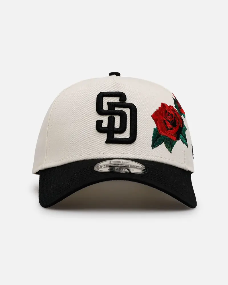 New Era San Diego Padres 'Chrome Black Roses' 9Forty A-Frame Snapback Chrome/Black 1