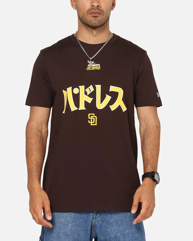 New Era San Diego Padres 'Hyperfly Katakana X Mlb' T-Shirt Dark Brown 1
