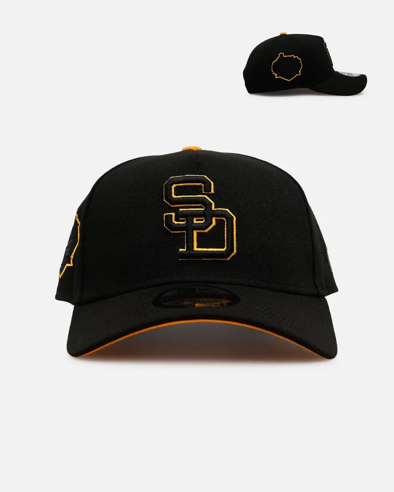 New Era San Diego Padres 'Outline' 9Forty A-Frame Snapback Black 1