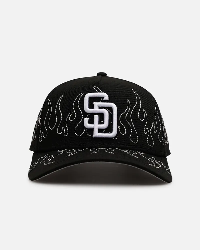 New Era San Diego Padres 'Outline Flames' 9Forty A-Frame Snapback Black 1