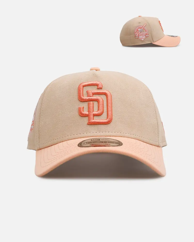 New Era San Diego Padres 'Peach Suede' 9Forty A-Frame Snapback Peach 1