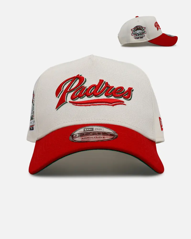 New Era San Diego Padres 'Strawberry' 9Forty A-Frame Snapback Chrome/Red 1
