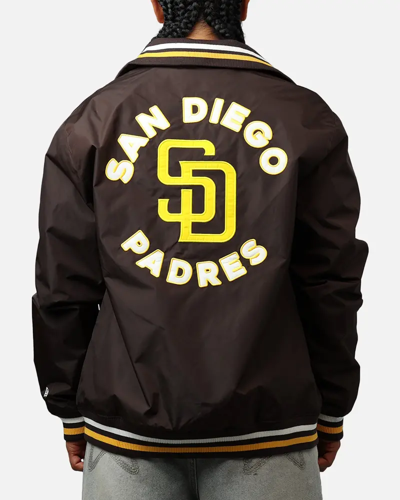 New Era San Diego Padres Throwback Jacket Brown 1