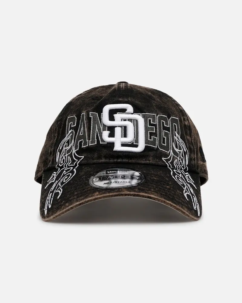New Era San Diego Padres 'Tribal' Classic Casual Strapback Washed Black 1