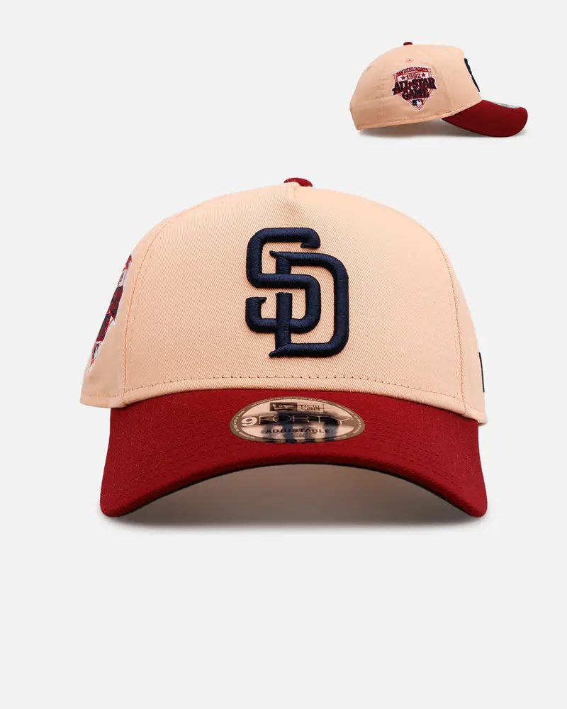 New Era San Diego Padres 'Volcano' 9Forty A-Frame Snapback Peach 1
