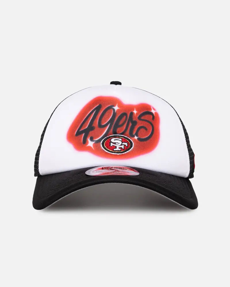 New Era San Francisco 49Ers 'Airbrush' 9Forty A-Frame Trucker Snapback White/Otc 1