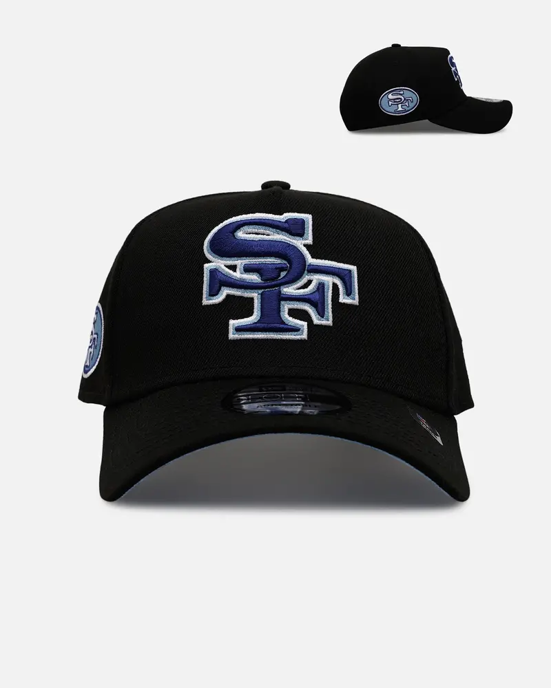 New Era San Francisco 49Ers 'Black And Sky Blue' 9Forty A-Frame Snapback Black/Sky Blue 1