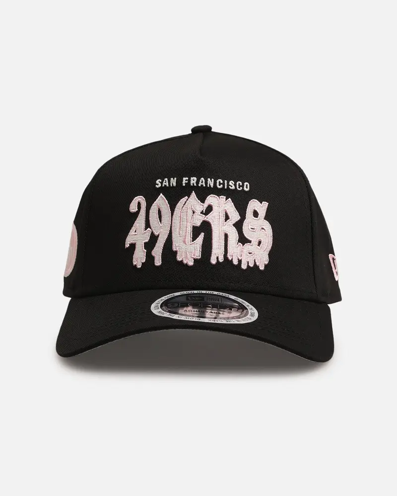 New Era San Francisco 49Ers 'Drip Glow Script' 9Forty A-Frame Snapback Black/Pink 1