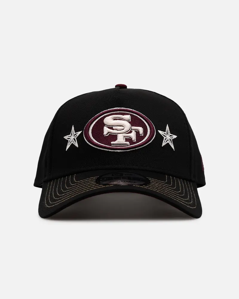 New Era San Francisco 49Ers 'Ivory Stars Outlaws' 9Forty A-Frame Snapback Black/Maroon 1
