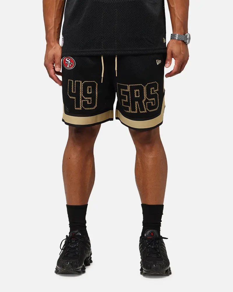 New Era San Francisco 49Ers Nfl Graphic Shorts Black 1