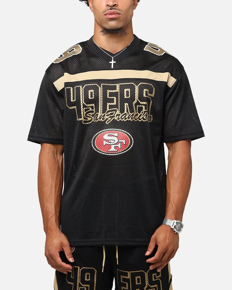 New Era San Francisco 49Ers Nfl Mesh Graphic Jersey Black 1