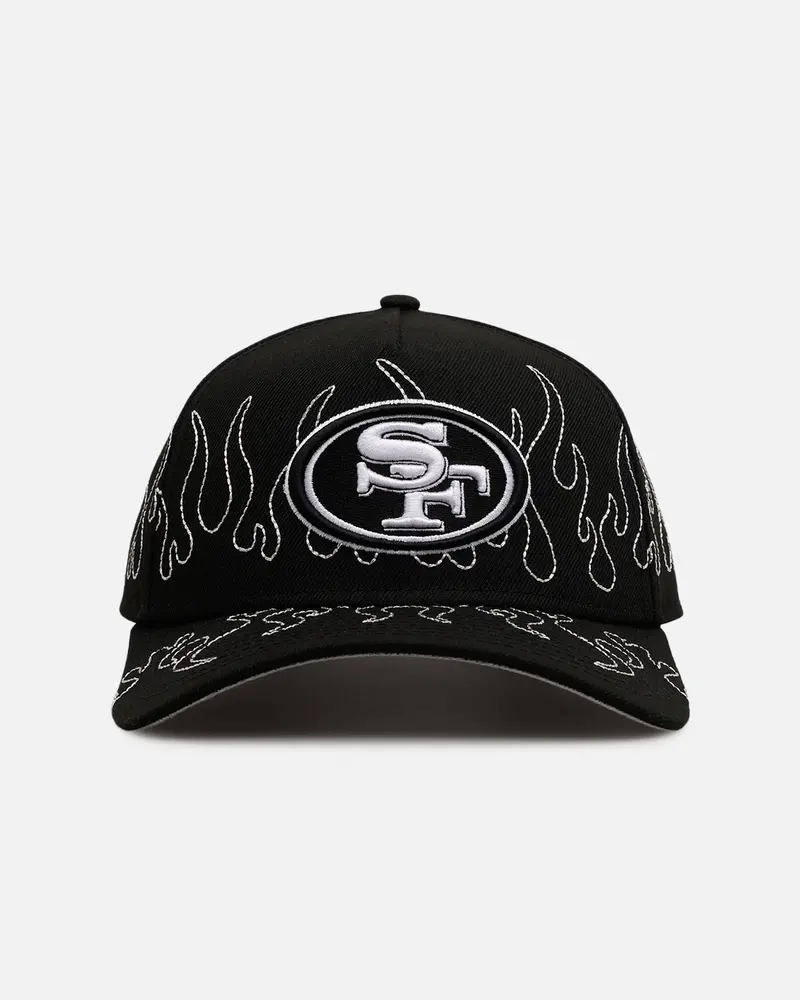 New Era San Francisco 49Ers 'Outline Flames' 9Forty A-Frame Snapback Black 1