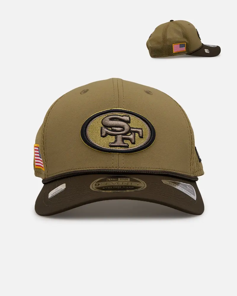 New Era San Francisco 49Ers 'Salute' 9Seventy Snapback Olive 1