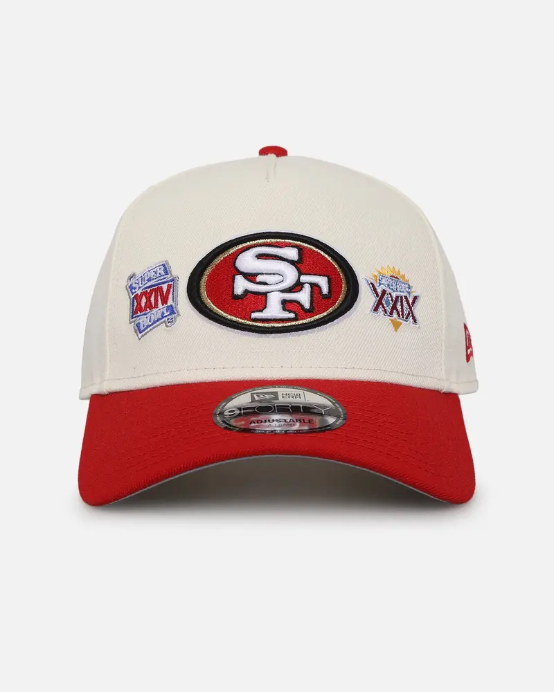 New Era San Francisco 49Ers 'Super Bowl Logos' 9Forty A-Frame Snapback Chrome 1