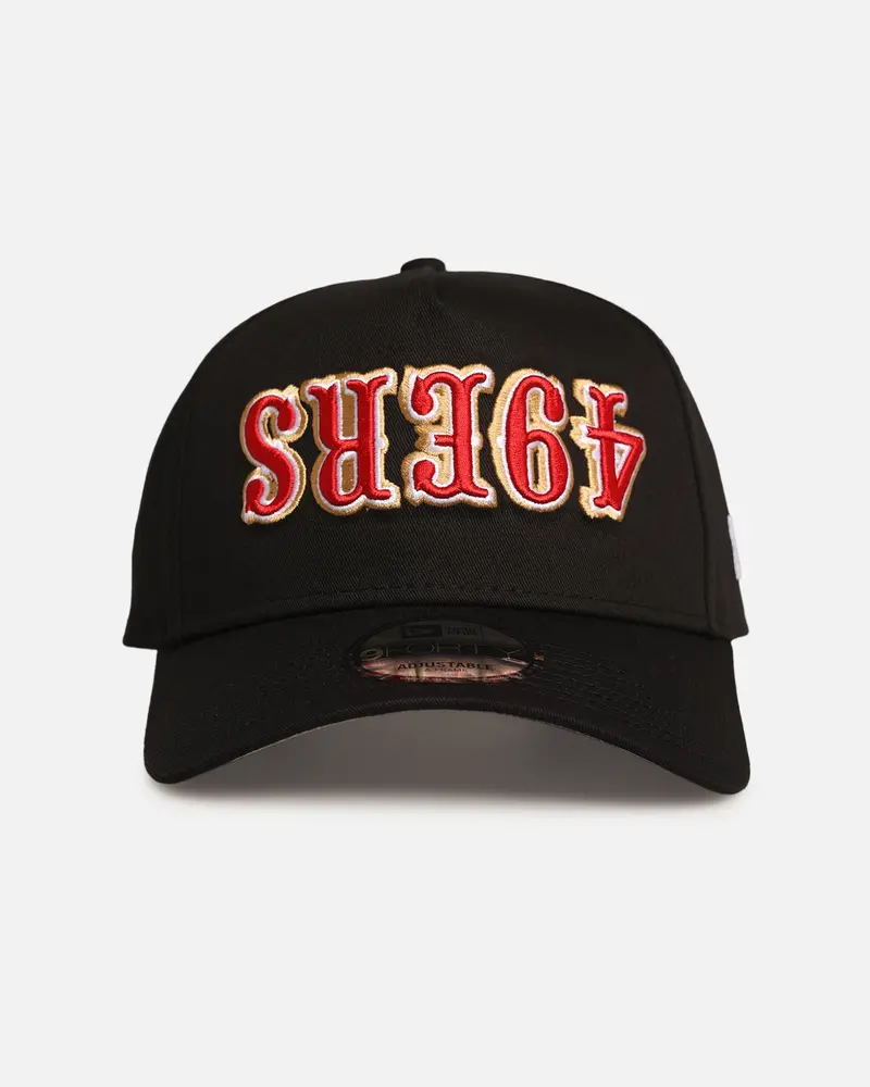 New Era San Francisco 49Ers 'Upside Down Logo' 9Forty A-Frame Snapback Black 1