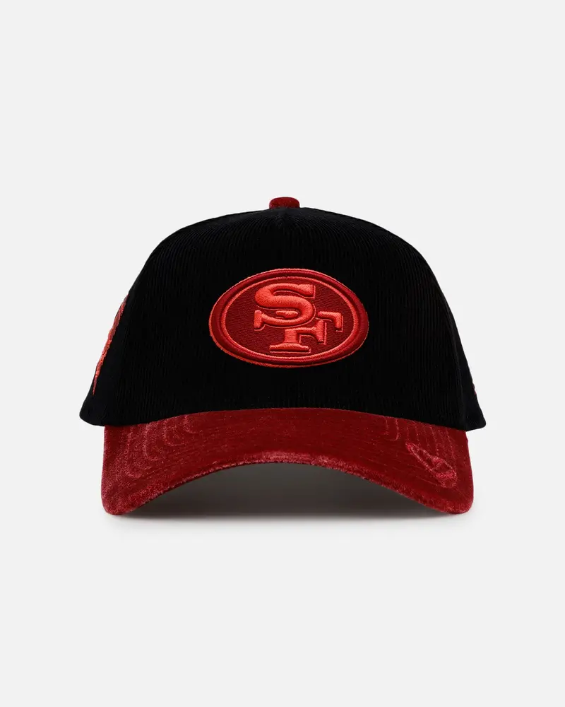 New Era San Francisco 49Ers 'Velvet Cord Certified Lover' 9Forty A-Frame Premium Corduroy Snapback Black 1