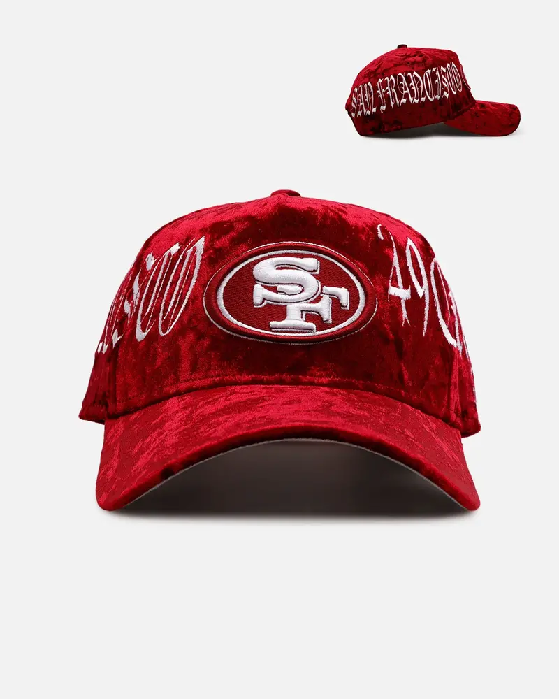New Era San Francisco 49Ers 'Velvet Gothic Script' 9Forty A-Frame Snapback Maroon 1