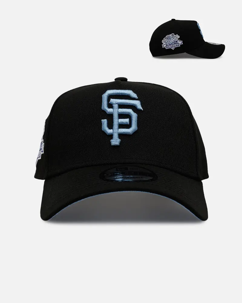 New Era San Francisco Giants 'Black And Sky Blue' 9Forty A-Frame Snapback Black/Sky Blue 1
