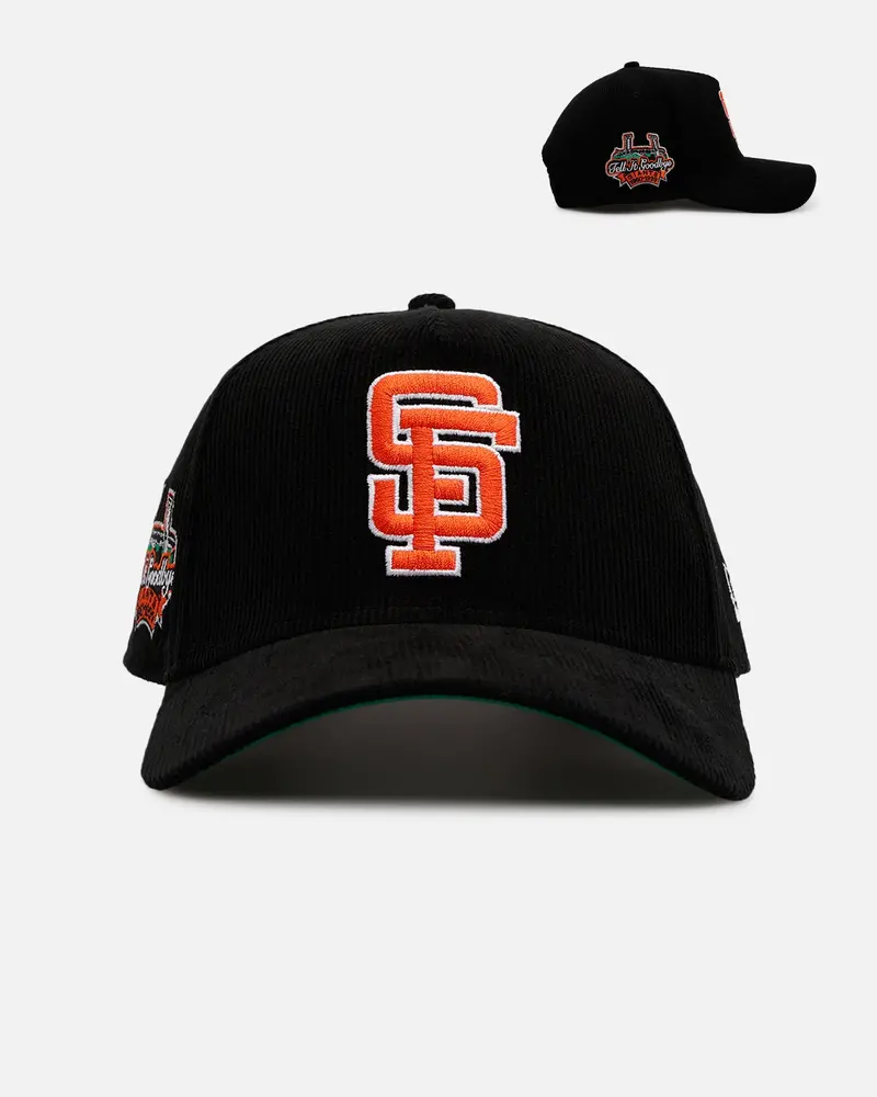 New Era San Francisco Giants 'Black Cord' 9Forty A-Frame Corduroy Snapback Black 1