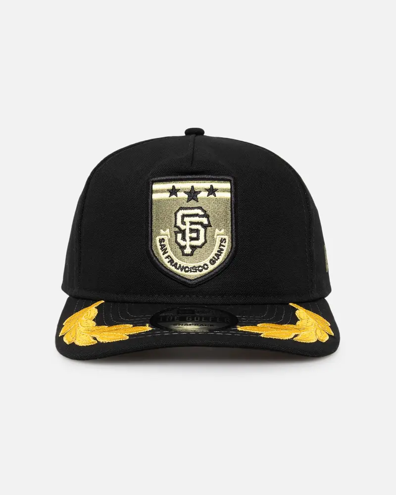 New Era San Francisco Giants 'Military Patch' Pre-Curved Golfer Snapback Black 1