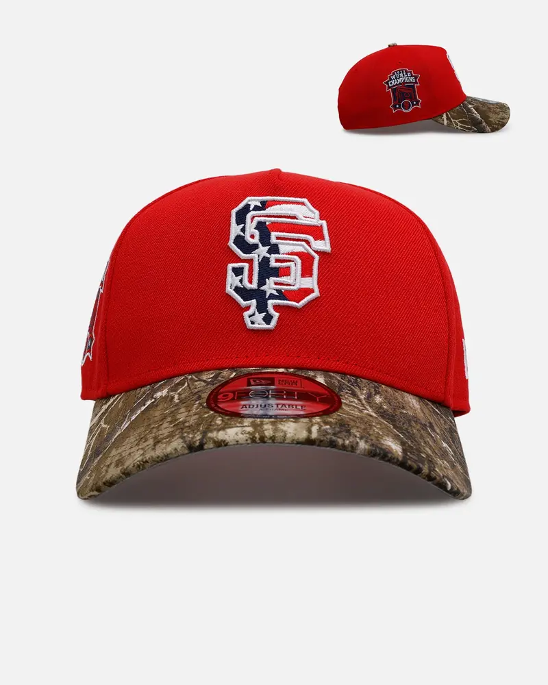 New Era San Francisco Giants 'Stars And Stripes' 9Forty A-Frame Snapback Red 1
