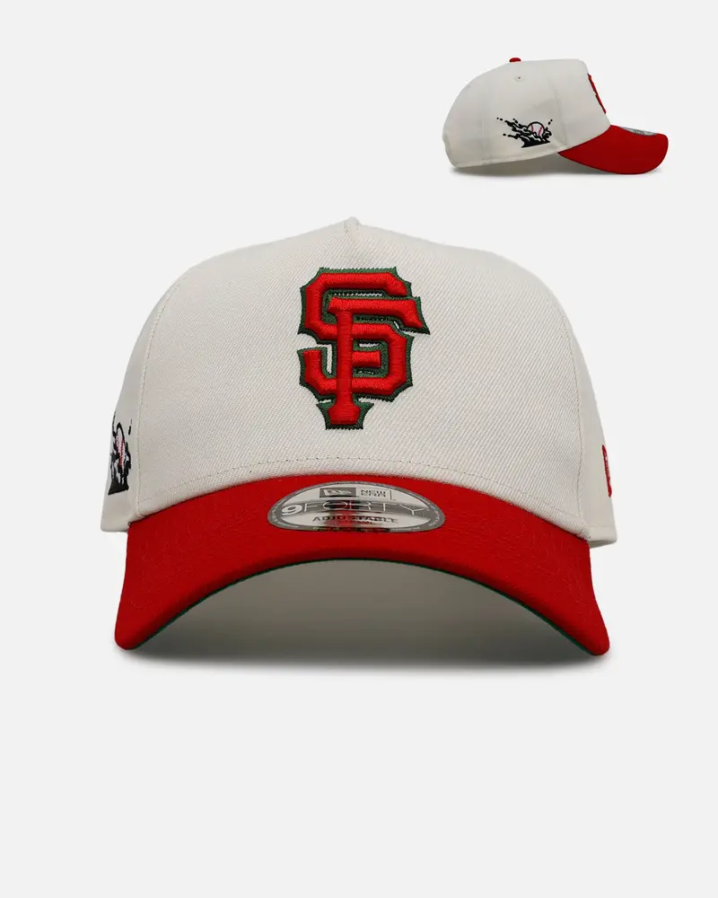 New Era San Francisco Giants 'Strawberry' 9Forty A-Frame Snapback Chrome/Red 1