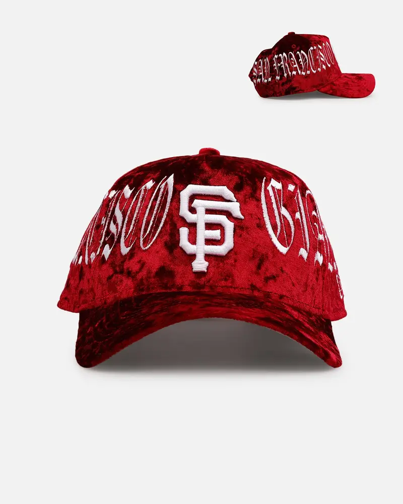 New Era San Francisco Giants 'Velvet Gothic Script' 9Forty A-Frame Snapback Maroon 1