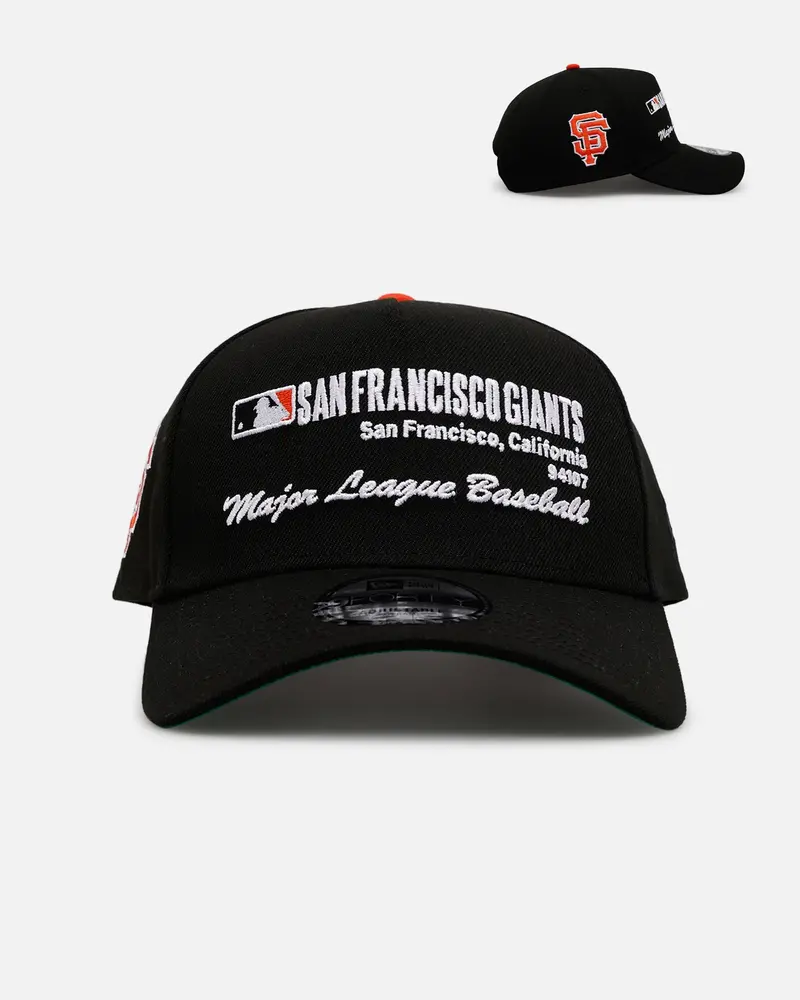 New Era San Francisco Giants 'Workleague' 9Forty A-Frame Snapback Black 1