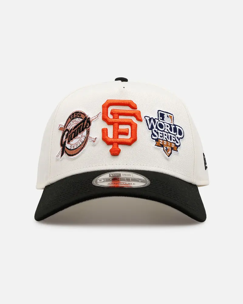 New Era San Francisco Giants 'World Series Logo' 9Forty A-Frame Snapback Chrome 1