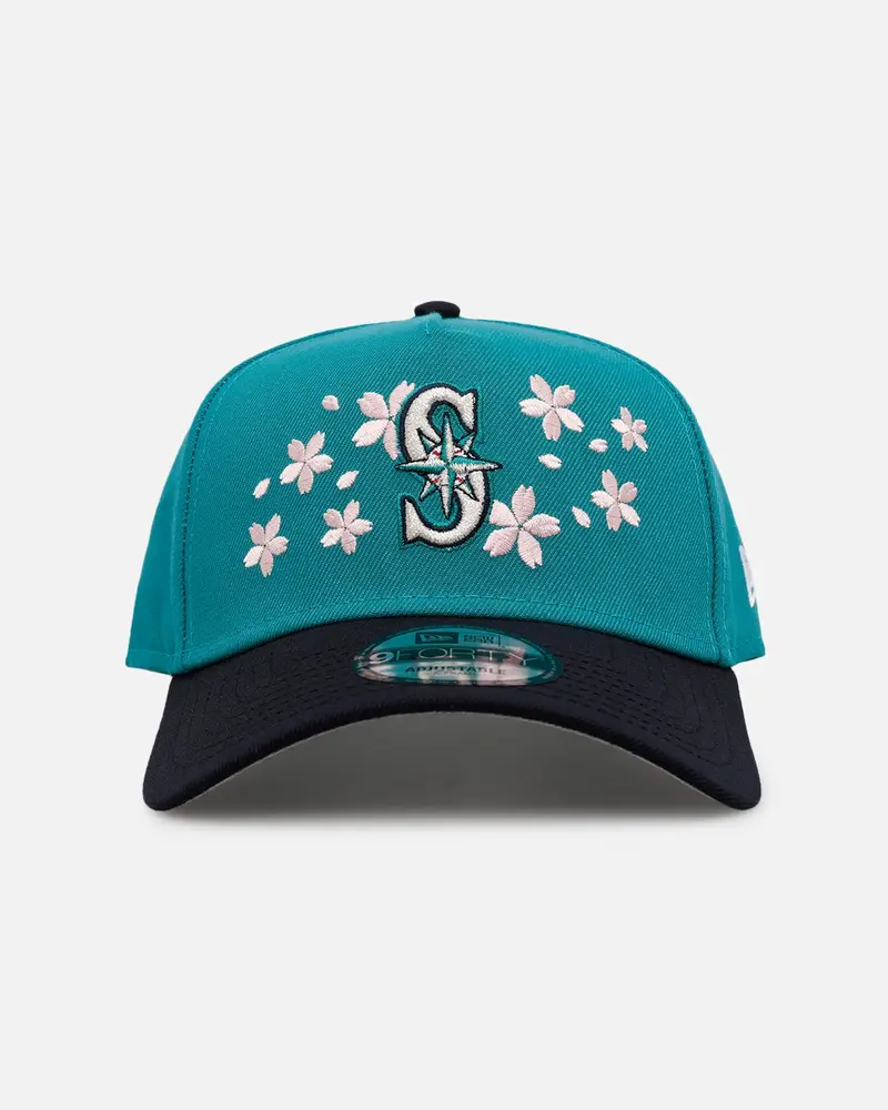 New Era Seattle Mariners 'Cherry Blossoms' 9Forty A-Frame Snapback Official Team Color 1