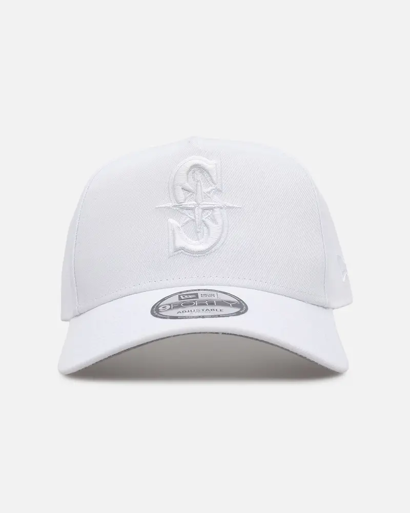 New Era Seattle Mariners 'Easy White' 9Forty A-Frame Snapback White/White 1