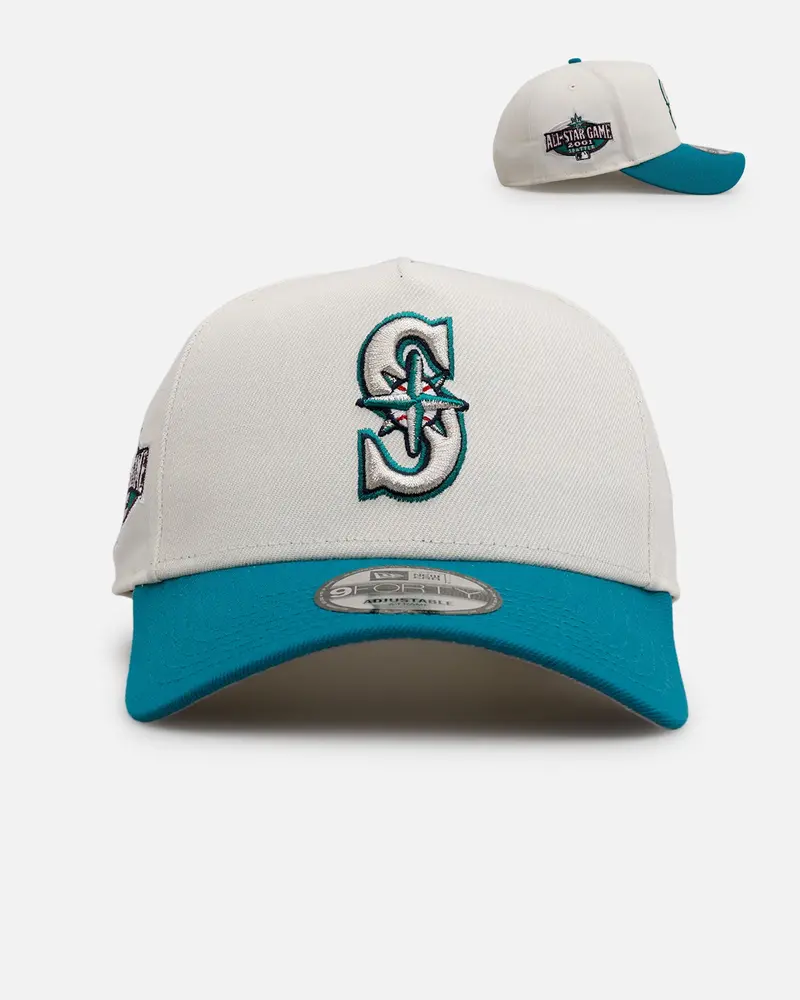 New Era Seattle Mariners 'Team Color Visor' 9Forty A-Frame Snapback Chrome/Official Team Color 1
