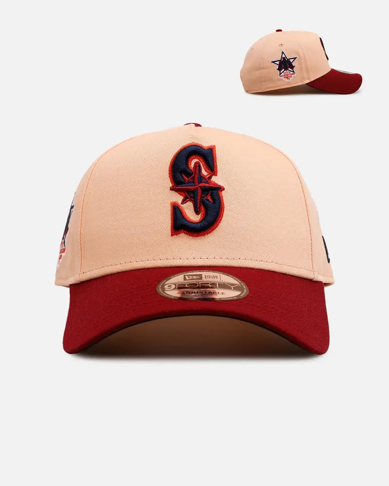 New Era Seattle Mariners 'Volcano' 9Forty A-Frame Snapback Peach 1