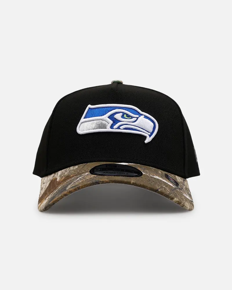 New Era Seattle Seahawks 'Black Crown Realtree Visor' 9Forty A-Frame Snapback Realtree Edge/Black 1
