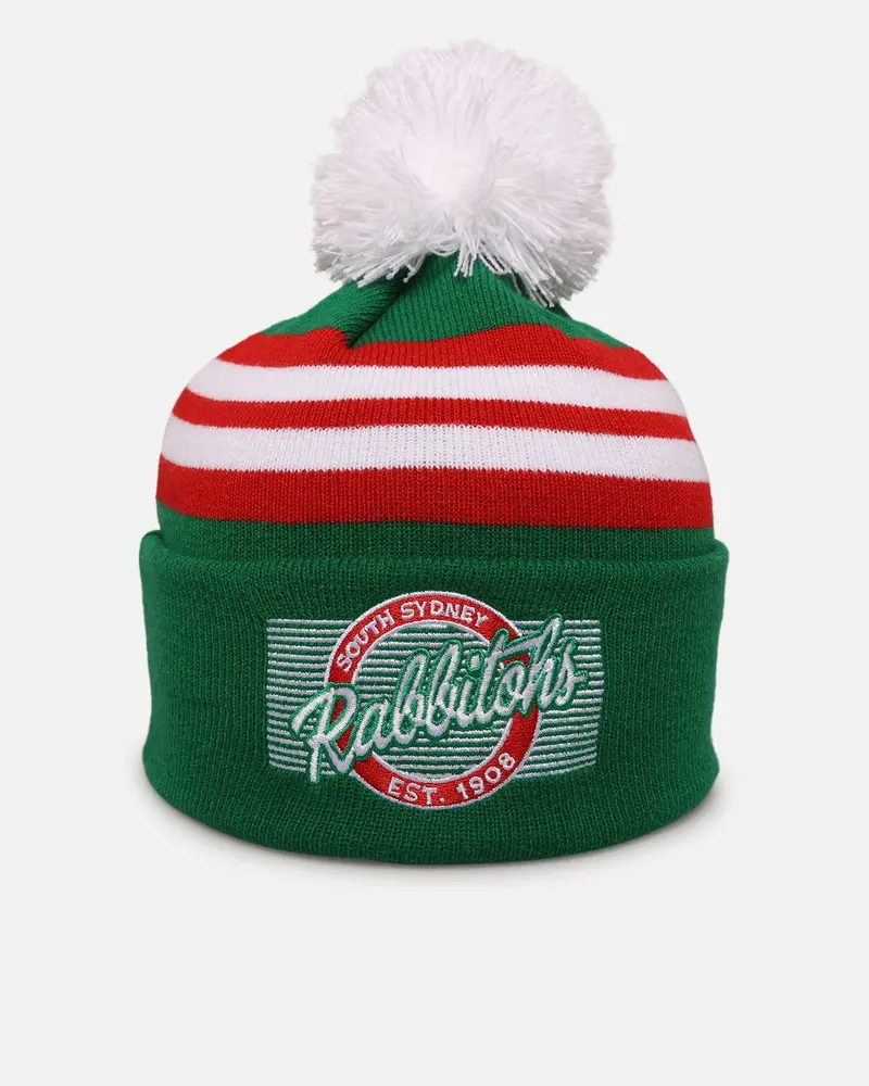 New Era South Sydney Rabbitohs 'Nrl 2025 Collection' Knitted Badged Beanie Official Team Colour 1