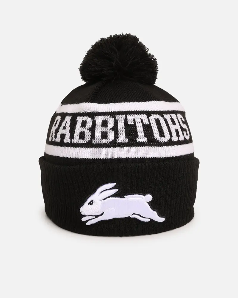 New Era South Sydney Rabbitohs 'Nrl Black White Beanies' Knitted Beanie Black 1